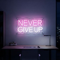 Enseigne lumineuse LED néon avec télécommande, lampe néon à lettres à intensité variable, décoration murale intérieure pour salle de sport/bar/chambre