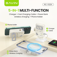 BAVIN PC1123Y PD22.5W prise pliante câble de charge rapide banque d'alimentation avec certificats de support de téléphone portable