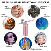 Rechargeable Usb puissant compresseur de brosse à Air de coiffeur Machine de maquillage d'aérographe de maître de nourriture