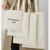 Sac Fourre-Tout en Toile de Coton Bio Uni Personnalisé Imprimé OEM&ODM, Grand Sac de Courses Réutilisable en Toile de Coton avec Logo