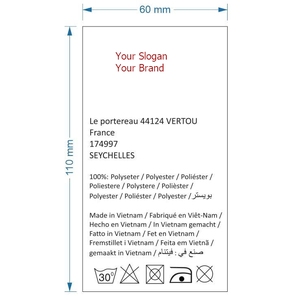Etiquetas Tejidas de Poliéster Reciclado Personalizadas, Cortadas con Láser, Antidesgarro, Accesorios Sostenibles para la Identificación de Marca - Product Image 3