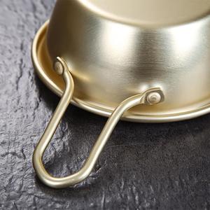 Gold Aluminum Bowl With Handle Condiment Bowl For Home Kitchen Use Solid Color Pulling And Polishing Process - Product Image 3