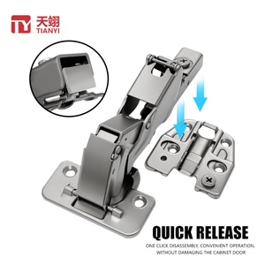 Durable 165 Degree Hidden Hydraulic 3D Soft Close Design for <b>Wardrobe</b> Cabinet and Furniture Concealed Hinge - Product Image 2