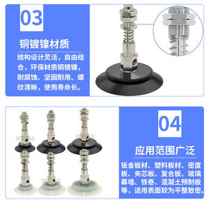 Boquilla de Succión de Alta Resistencia para Mano Robótica Serie Myotoku, Conectores PA/PF/PFG-60/80/95-10/30-N/S y Soportes para Estantes - Product Image 1