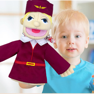 Personalizado suave <span class=keywords><strong>bombero</strong></span> policía personaje mano calcetines marioneta <span class=keywords><strong>de</strong></span> peluche bebé educación mano marionetas juguetes para niños - Product Image 3