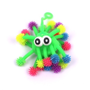 2019 Hot Selling Many <strong>Long</strong> Tentacles Tpr Light up <strong>Ball</strong> Flashing Fluffy <strong>Ball</strong> with Big Eyes - Product Image 2