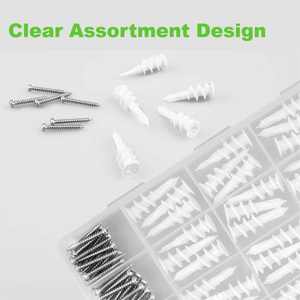 Fabrik hohe Qualität 120Pcs 100Pcs 50Pcs Kunststoff Anker <span class=keywords><strong>Plug</strong></span> Screw Box Hohl anker Trockenbau Schrauben - Product Image 5