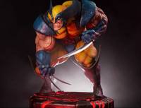 Statue artistique Wolverine peinte à la main sur mesure, Marvel X-Men Berserker Rage, figurine en résine pour collectionneurs, 48 cm, Polystone haute précision