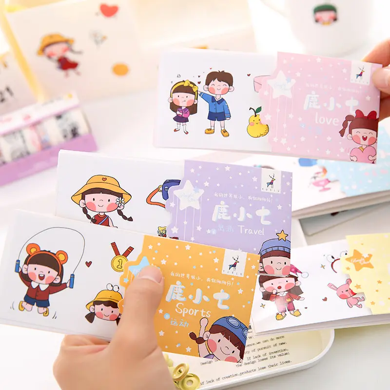 Wholesale fashionable Cute style cartoon mug sticker creative hand account mobile phone sticker student cup pvc sticker