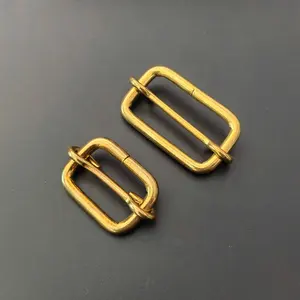 Solid brass Movable Bar Triglide Slider Adjuster for bag strap leather crafts DIY