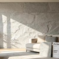 Panneau mural 3D moderne en PU imitation pierre, écologique, épais, pour l'intérieur et l'extérieur, idéal pour chambre, salle à manger, hôtel, cuisine