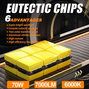 Faros Delanteros Chenlang Nuevo Estilo Económicos CLR11 70W 7000LM 6000K 9005 9006 9012 H1 H4 H7 H11 Bombilla LED para Faros Delanteros - Product Image 2