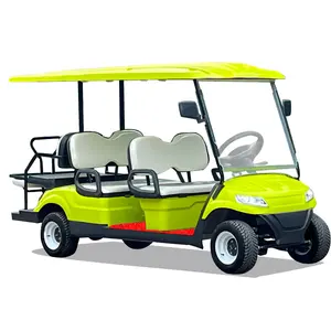 Giá rẻ Trung Quốc Golf Cart 3 hàng của 6 chỗ ngồi điện Golf Cart điện tham quan xe du lịch xe khách sạn tiếp nhận xe để bán