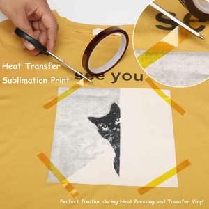เทปถ่ายเทความร้อนโพลีไมด์260 ℃ ไม่มีสารตกค้างสำหรับเสื้อยืด/แก้วเกรดอุตสาหกรรม5ซม. * 50ม. - Product Image 5