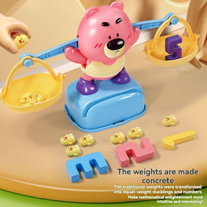 थोक प्यारा भालू प्लास्टिक गणित स्केल खिलौना बच्चों शैक्षिक स्टेम शेष मज़ा संख्या जोड़ और घटाव पशु प्रकार खेल के साथ खेल - Product Image 4