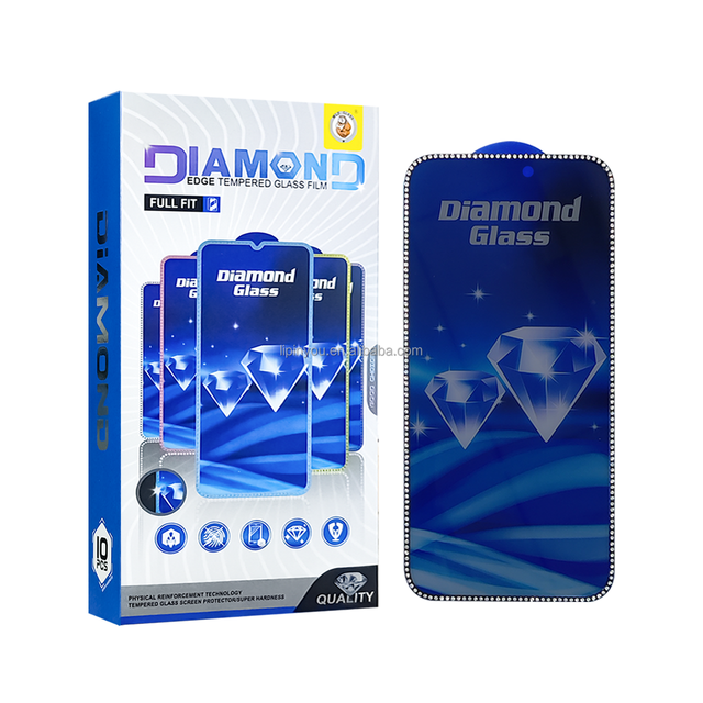 Diamond Anti-peeping Tempered Glass Screen Protector Is Suitable for 17, 16, 15, 14, 13, 12, 11 Pro Max Models.