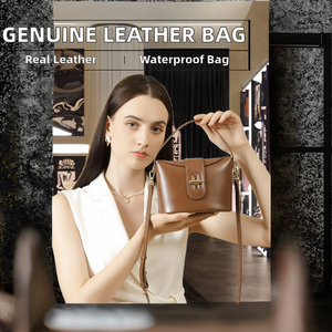 Bolso Bandolera de Lujo para Mujer, de Cuero Genuino, Impermeable, Portátil, con Correa Extraíble y Botón, Venta al Por Mayor - Product Image 2