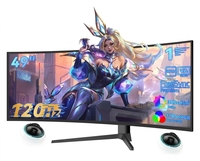 Moniteur de jeu incurvé 49 pouces 4K 240Hz 1ms IPS/VA ultra-large 32:9 sans cadre avec haut-parleurs pour la maison, le bureau et les entreprises (R&E OEM ODM)