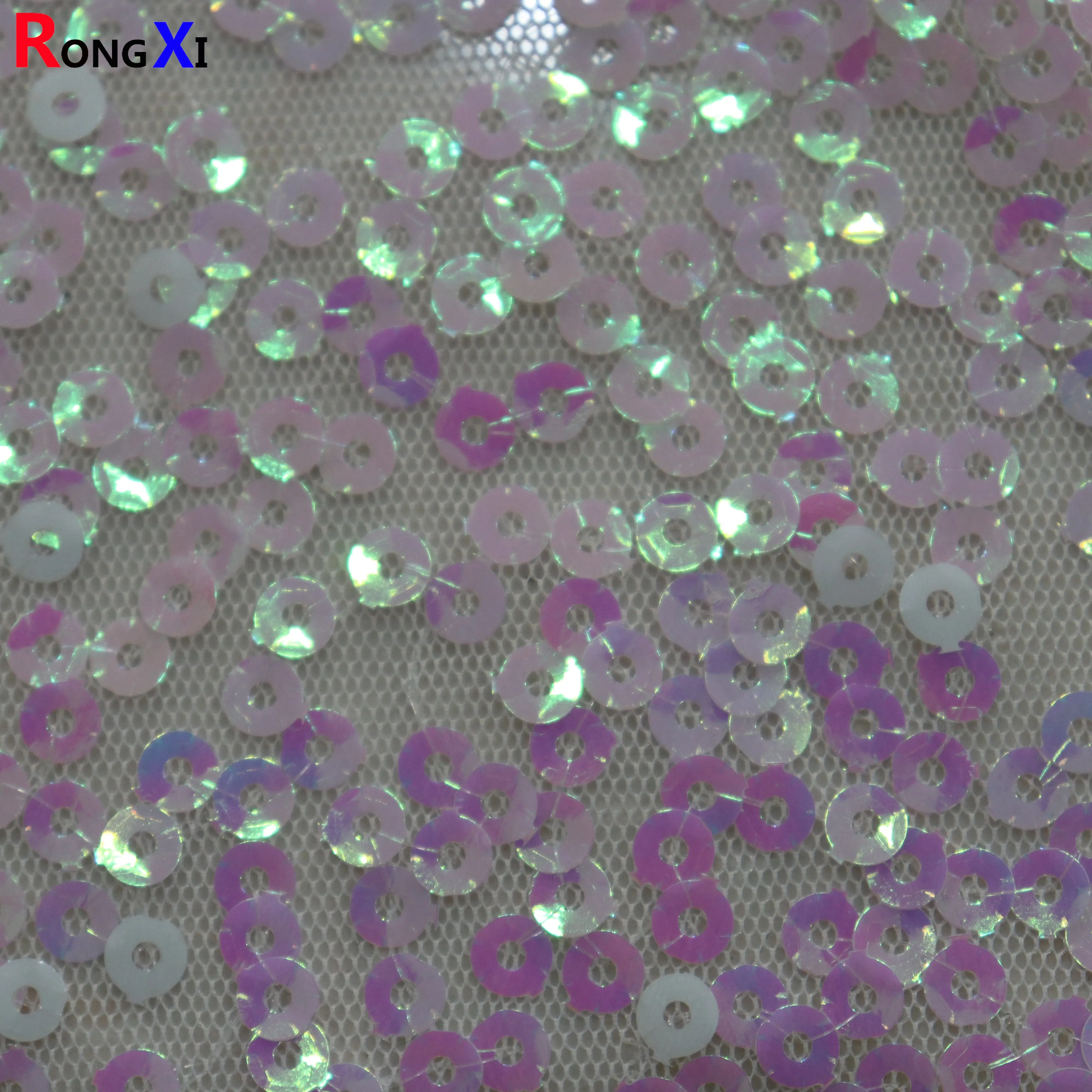 2022 Fashion High Density 5MM concave Sequin Wedding Dress Stage Decoration Fabric
