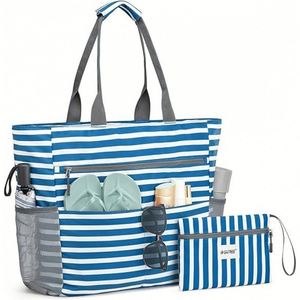 Customized <b>Beach</b> Handbag Waterproof Sand Proof <b>Foldable</b> Travel Tote <b>Bag</b> Large Capacity Ladies Shoulder <b>Bag</b> - Product Image 2