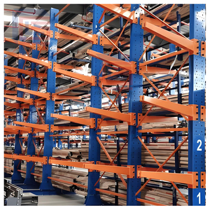 重型悬臂式货架（无前柱）工业管道仓储货架系统，适用于仓库钢棒/木材存放 - Product Image 1