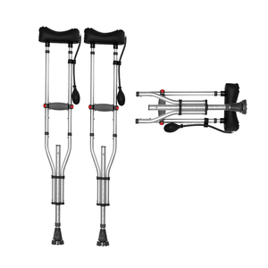 Stampelle gonfiabili <span class=keywords><strong>e</strong></span> regolabili sotto l'ascella stampelle mediche pieghevoli ed estensibili da passeggio con sedili portatili - Product Image 1