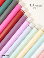 Kertas Pembungkus Buket Bahan Tahan Air Berlapis PE Aseptik Pola Pinggiran Transparan Warna Solid Flying Gold Edge Grosir