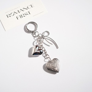 Personalized <b>Photo</b> <b>Keychain</b> Vintage Heart & Bow Design Insert Picture Holder Bag Charm Car Key Accessory Gift - Product Image 6