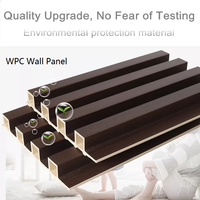 Meilleur Prix Fibre De Bambou Intérieur Avec Led Lumière Substitut De Bois Poêle Cannelée Wpc Panneau Mural Intérieur