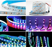 Bande lumineuse LED Zigzag à pixels adressables Magic Color WS2812 WS2811 WS2815 S-Type 5050RGBIC 5V 12V pour enseignes en résine