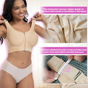 Post-Op Stage 1 Faja Vest Augmentation mammaire Compression Garment Shapewear Bra Tops avec <span class=keywords><strong>ceinture</strong></span> de réglage - Product Image 3