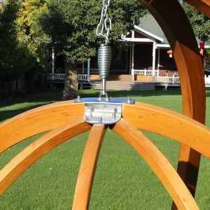 Sedia sospesa moderna in legno massello, giallo, sedia da esterno, per adulti, <span class=keywords><strong>a</strong></span> misura di intemperie, balcone, giardino, mobili da salotto in Rattan - Product Image 4