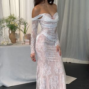 เดรสยาวลูกไม้สไตล์ใหม่สุดฮอต สวยสง่า เซ็กซี่ แฟชั่นสำหรับงานปาร์ตี้สำหรับผู้หญิง - Product Image 2