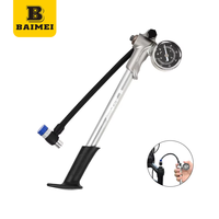Pompe à air manuelle haute pression BAIMEI 400 PSI en alliage d'aluminium étanche avec manomètre pour suspension de vélo, fourche VTT et amortisseur arrière