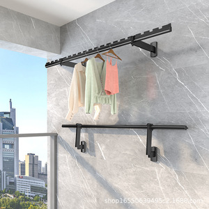 ราวตากผ้าติดผนังแบบแท่งเดี่ยว รูปทรงสี่เหลี่ยมผืนผ้า สำหรับใช้ในระเบียง - Product Image 2
