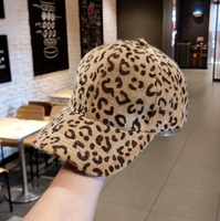 Chapeau carré en coton écologique à imprimé léopard d'automne Haoxuan - Chapeau d'hiver épais pour l'extérieur pour Halloween, la fête des pères