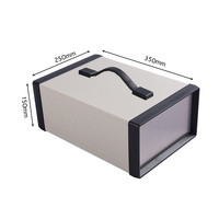 Boîtier métallique personnalisable DIY en fer 350*250*150mm avec poignée pour applications électroniques et audio