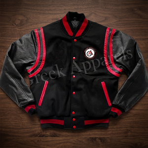 Delta | Sigma | Theta Sorority Embroidered Women's Baseball Jacket <b>Wool</b> Body Leather Sleeves Letterman Jacket Style Greek - Product Image 3