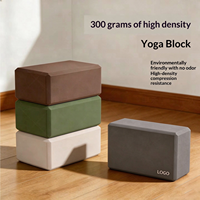 Ensemble d'accessoires de Pilates marron : haltères en silicone, blocs de yoga, bloc de yoga en EVA, ballon de Pilates, bandes élastiques de yoga
