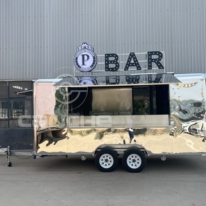 Camions alimentaires mobiles Traiteur Acier inoxydable Remorque Donut Kiosque Café Booth Bar Burger Shawarma - Product Image 1