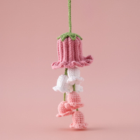 Handgefertigtes Amigurumi Maiglöckchen Windspiel Auto-Ornament, Heilendes Mini-Geschenk für Mädchen Dekoration