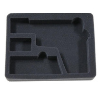 Boîte en mousse EVA personnalisée Inserts pour caisse à oeufs Couche supérieure pour appareil photo Étui rigide Pick and Pluck Foam Pack Pièces métalliques noires Protection Foa