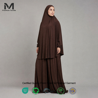 Ensemble robe marron foncé doux pour femmes musulmanes – Style chic et élégant en Lyocell, idéal pour les soirées et l'habillement religieux – Indispensable dans la garde-robe