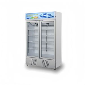 Réfrigérateur commercial pour boissons, refroidissement par air, ventilation, porte coulissante arrière, mécanique, LED pour supermarchés - Product Image 3