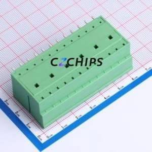 DB2ERH-5.08-2*12P-GN Plug-in Terminal Block Bent Lead Through Hole,P=5.08mm Board-to-Board / Socket - Closed 2x12P 5.08mm Green - Product Image 2