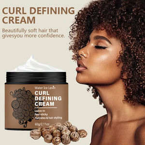 Crema Definidora de Rizos Water <span class=keywords><strong>Ice</strong></span> Levin con Aceite de Ricino Negro, Hidratante y de Fijación Fuerte para el Cabello, 60g - Product Image 3