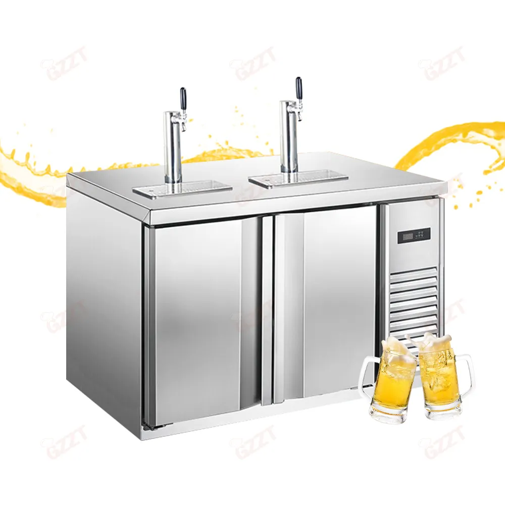 Commercial Stainless Steel Industrial Electric Automatic Beer Beverage Keg Storage Cooling Machine With Desktop Tap Dispenser
