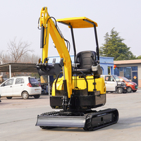 Mini-excavatrice hydraulique sur chenilles compacte de 1,5 à 2 tonnes avec pompe haute efficacité pour la construction et l'aménagement paysager