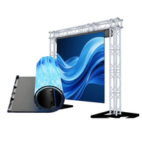 Mur vidéo LED flexible d'intérieur P2.6 P3.9, panneau d'affichage LED déroulable et pliable pour la publicité et les événements