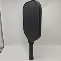 Raquette de pickleball professionnelle noire, certifiée USAPA, élégante, à faible résistance au vent, surface en carbone T700 mate, pour la ligue et le fitness